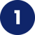 Number icon navy 1