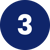 Number icon navy 3